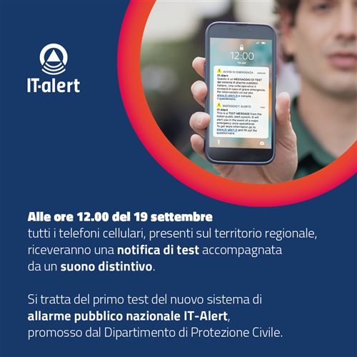 IT-alert, test in Lombardia il 19 settembre - Kit per la comunicazione ai cittadini