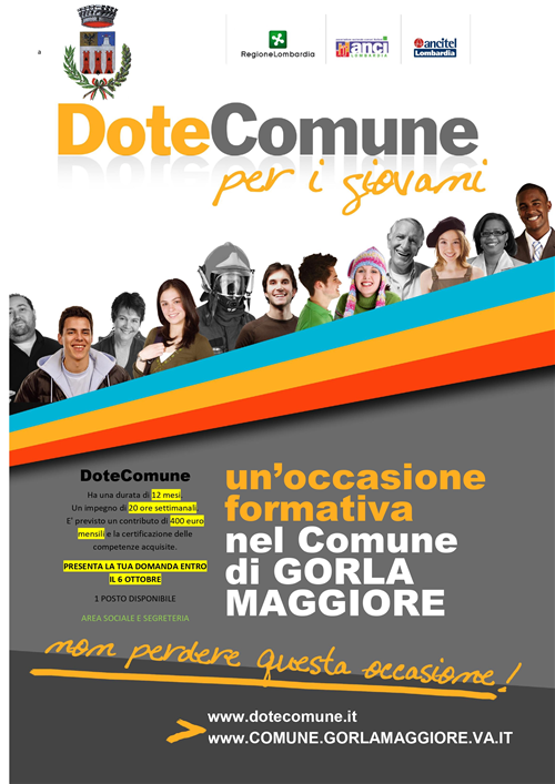 DoteComune: unopportunità formativa presso il Comune di Gorla Maggiore