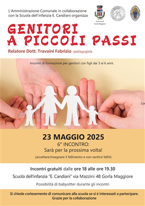 Genitori a piccoli passi 23 Maggio