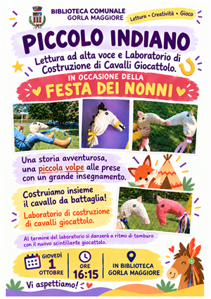 Piccolo Indiano – Lettura ad alta voce e laboratorio di costruzione di cavallini giocattolo