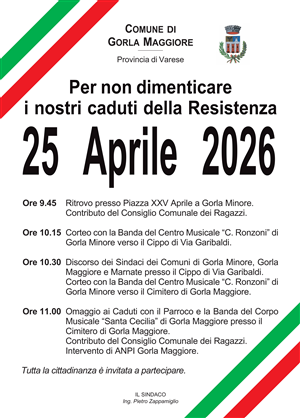 Celebrazione del 25 Aprile 2026