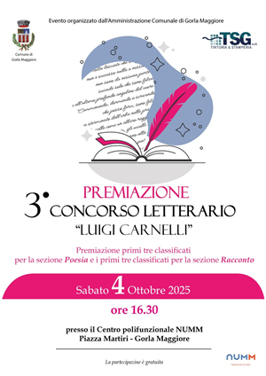 Premiazione 3° Concorso Letterario "Luigi Carnelli"