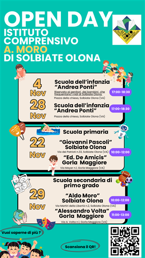 Open day dell'Istituto Comprensivo "A. Moro" di Solbiate Olona