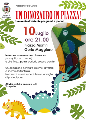 UN DINOSAURO IN PIAZZA!
